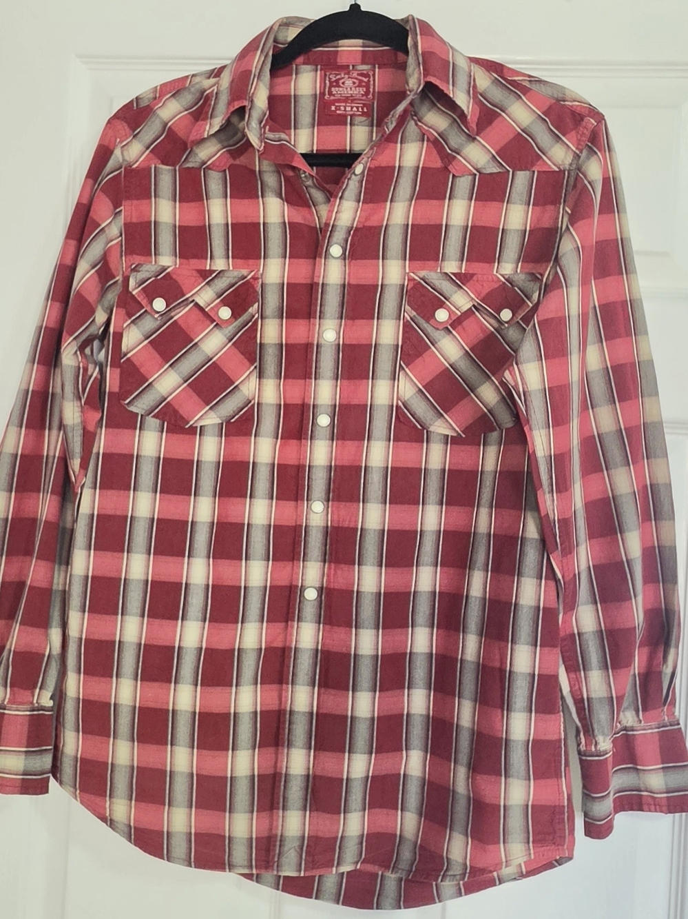 Lucky Brand Red Plaid Button-Down Western Shirt